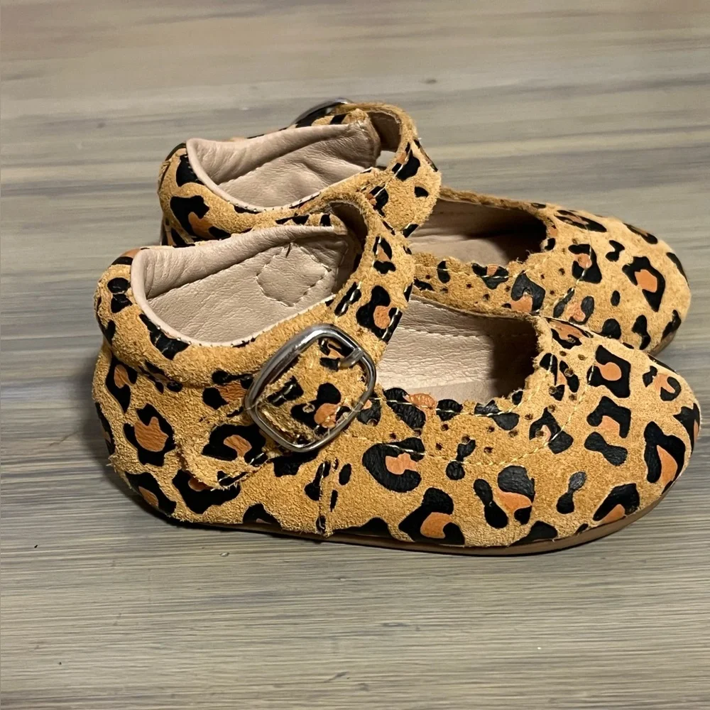 Your Tay Leopard Print Infant Mary Jane Shoes